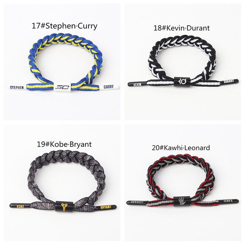 ngôi sao bóng rổ vòng tay bện dây thừng thời trang thể thao tay dây