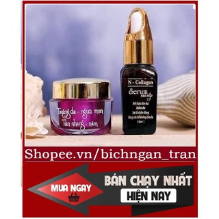[HÀNG BÁN CHẠY] BỘ KEM WHITENING FACE + SERUM CAO CẤP N'COLLAGEN