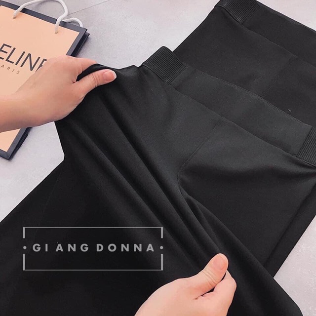 Quần legging trơn logo kèm túi Ce