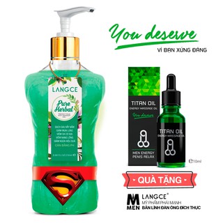 Gel Tắm Viêm Ngăn Ngừa/ Giảm Da Cơ Địa, Ngừa Mụn Lưng 250g LANGCE TẶNG Tinh dầu Massage Titan 10ml