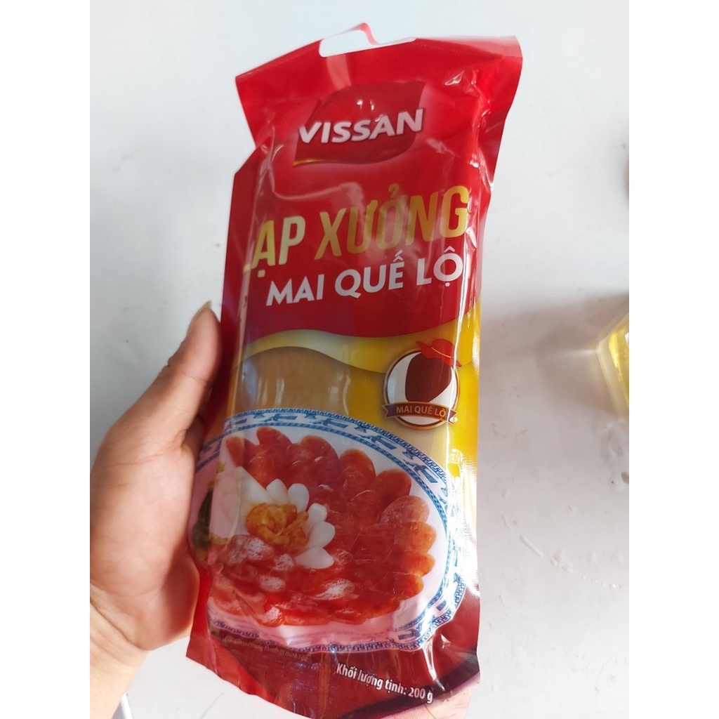 Lạp xưởng mai quế lộ Vissan 200gr/500gr ( Mẫu Xuân có Hộp)