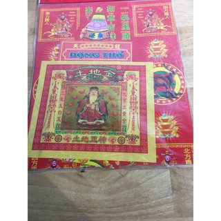 Bộ giấy cúng động thổ sỉ lẻ trong thờ cúng