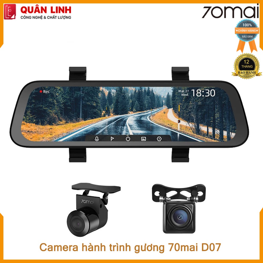 Camera hành trình 70mai Rearview Dash Cam Wide D07 | BigBuy360 - bigbuy360.vn
