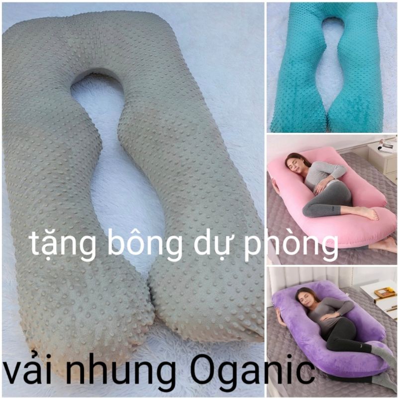 GỐI BÀ BẦU CAO CẤP VẢI NHUNG 3D và NHUNG MỊN