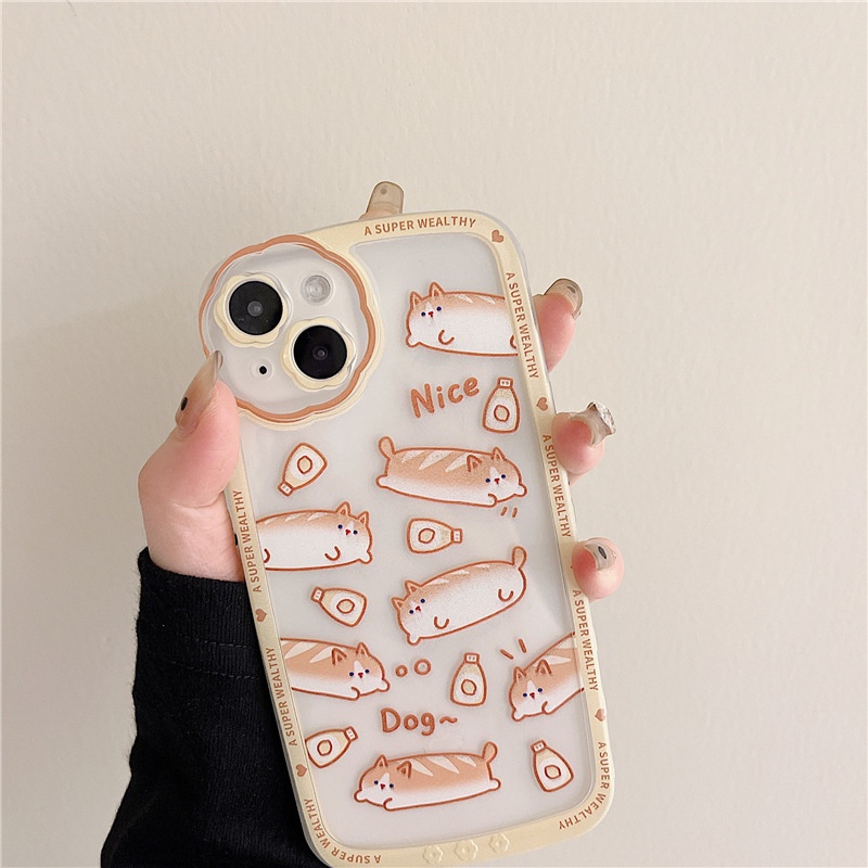 Ốp lưng iphone Ốp Điện Thoại Họa Tiết Hoa Và Mèo Hoạt Hình Cho iPhone 12 / 13Pro 11 Xr Xs 7 / 8PLUS Dinuo case
