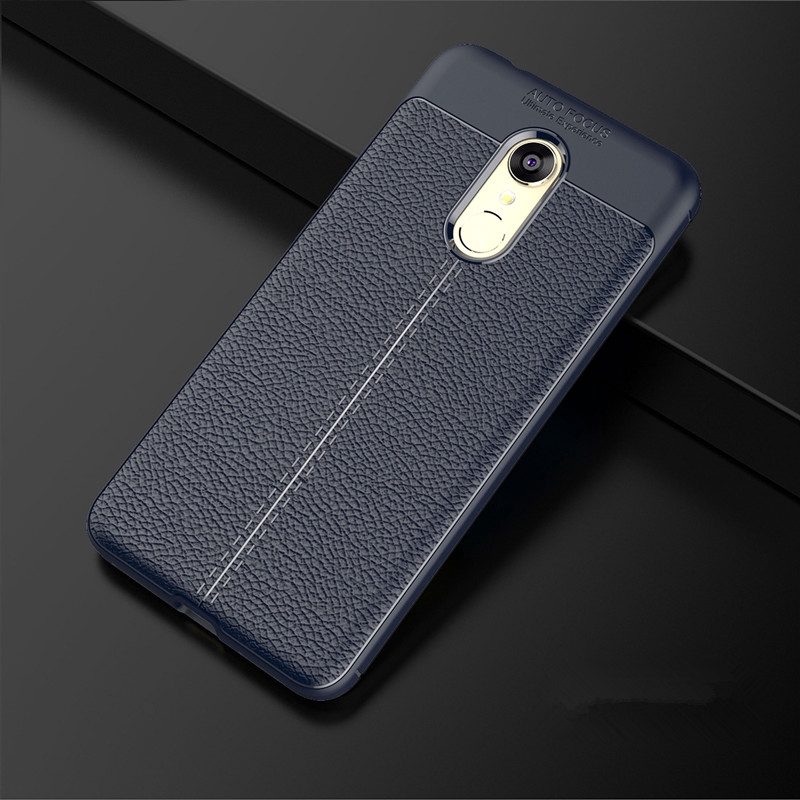 Ốp điện thoại mặt lưng da viền cao su cho Xiaomi Redmi 5