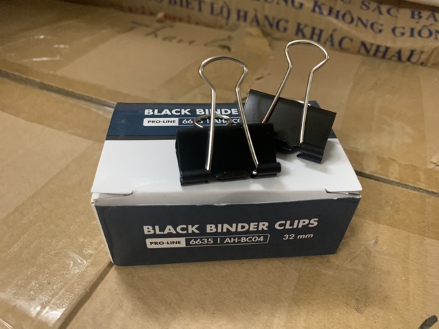 Kẹp giấy đen Hồng Hà 32mm 6635