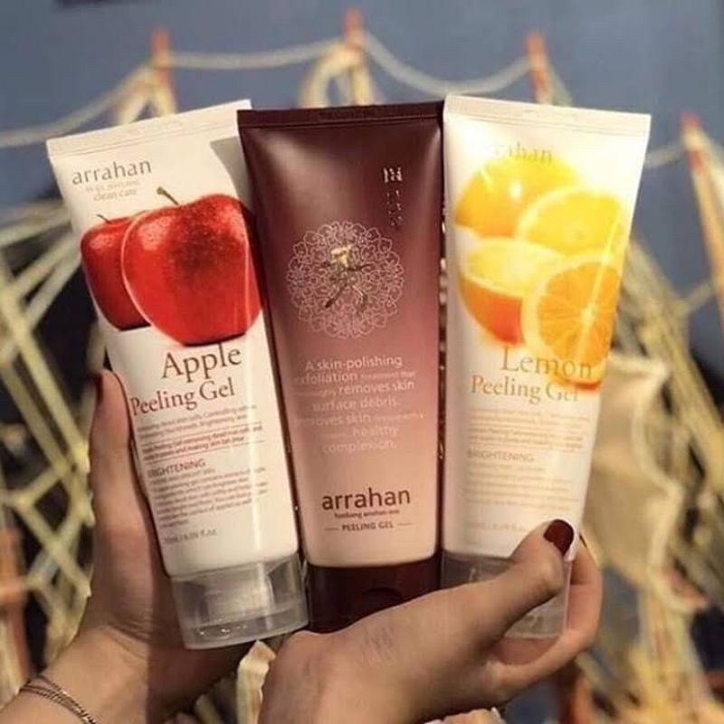 Gel tẩy da chết hoa quả làm trắng da Arrahan
