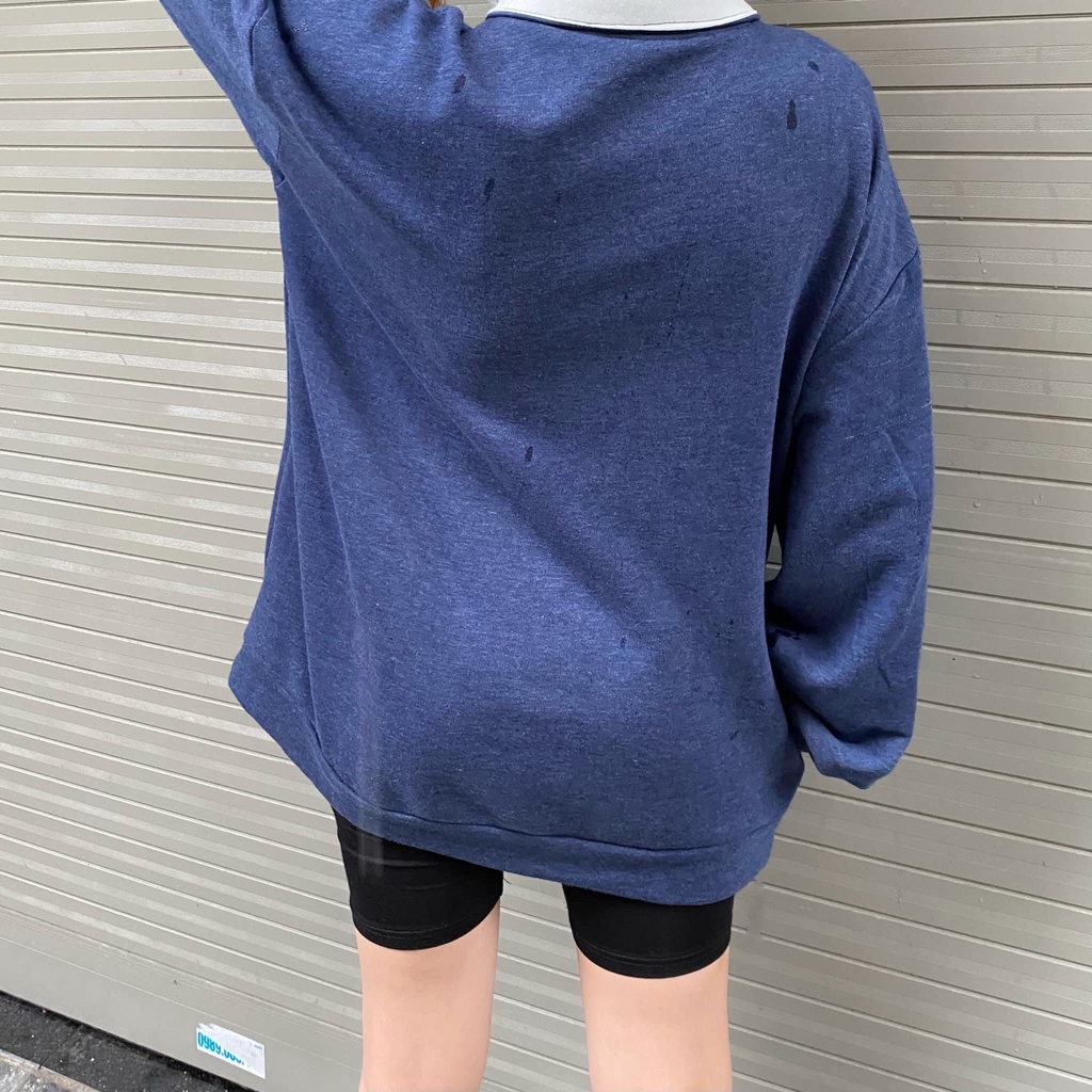 Áo Sweater Nỉ Cổ Khóa thêu chữ CHICAGO 1994- áo Thun Nữ Dài Tay Cổ Bẻ Chữ In | BigBuy360 - bigbuy360.vn
