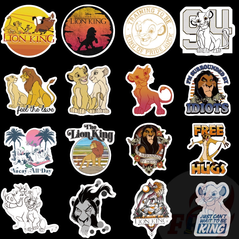❉ The Lion King Series 01 Stickers ❉ 50Pcs/Set Simba Fashion Luggage Laptop Skateboard Doodle Decals Stickers