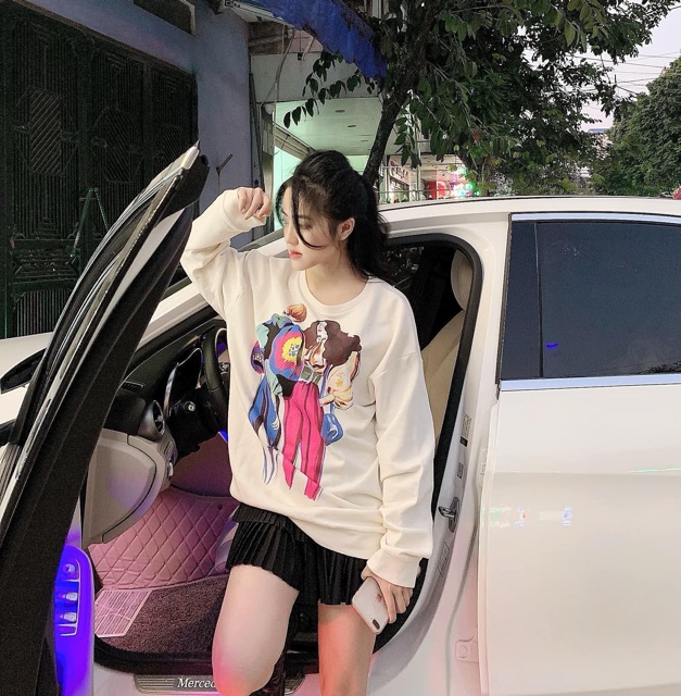 Áo nỉ xuất Zara màu be