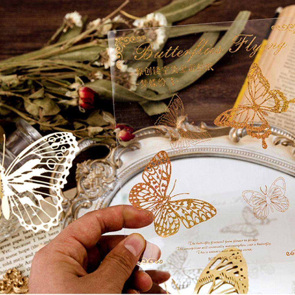 Miếng Dán Trang Trí Sổ Tay/ Album Ảnh Màu Laser Kiểu Cổ Điển Độc Đáo DIY