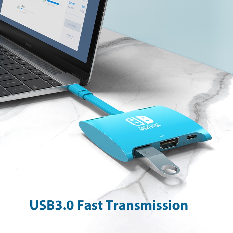 Dock chuyển đổi NINTENDO USB C sang HDMI 4K PD USB 3.0 H16 cho Laptop Dell