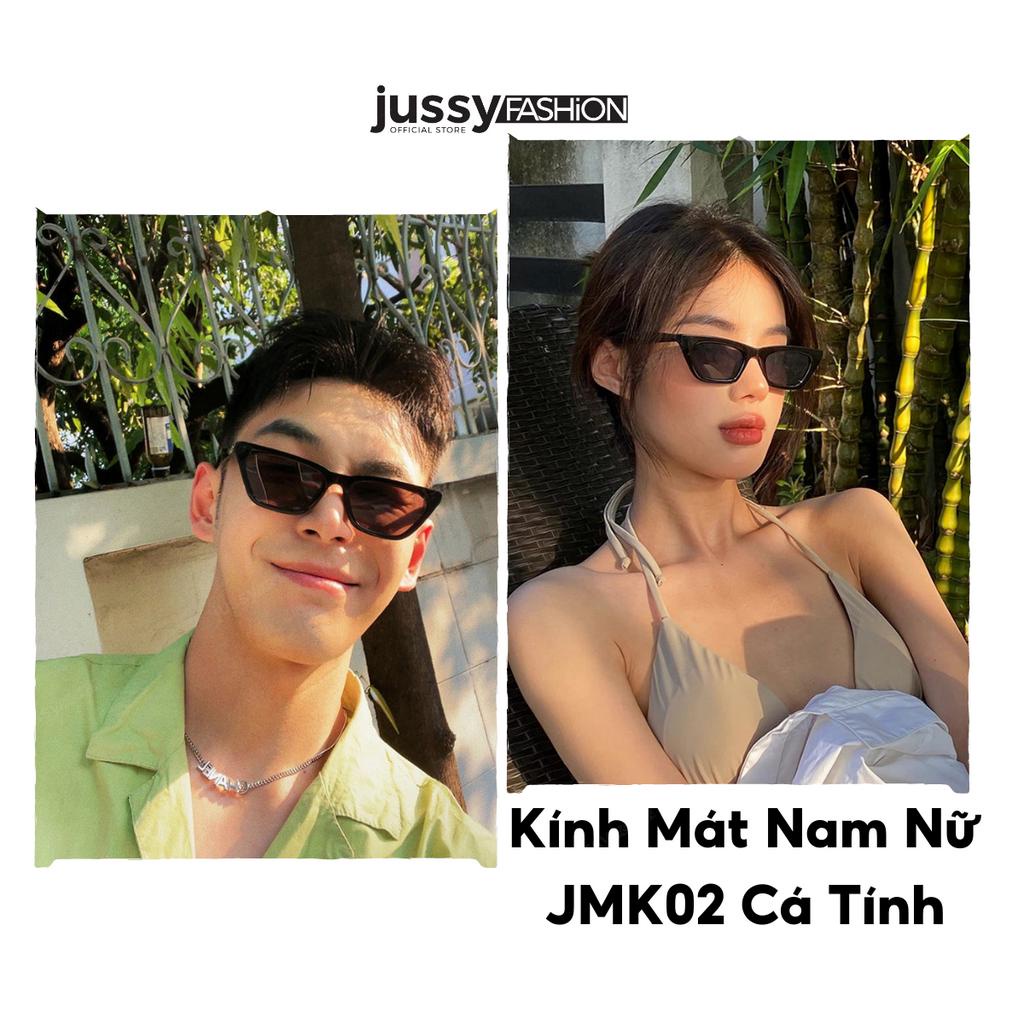 Kính Mát Nam Nữ Hot Trend JMK02 Cao Cấp Jussy Fashion Kính Râm Gọng Mắt Mèo Chống Tia Uv Phong Cách Hàn Quốc