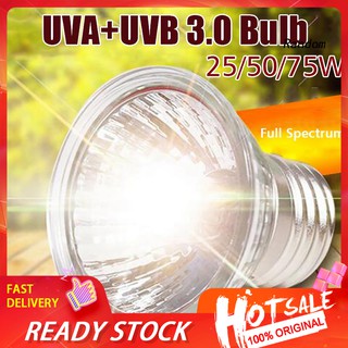 Đèn Sưởi Ấm Cho Thú Cưng Bò Sát 25 / 50 / 75w 110v E27 Uva + Uvb