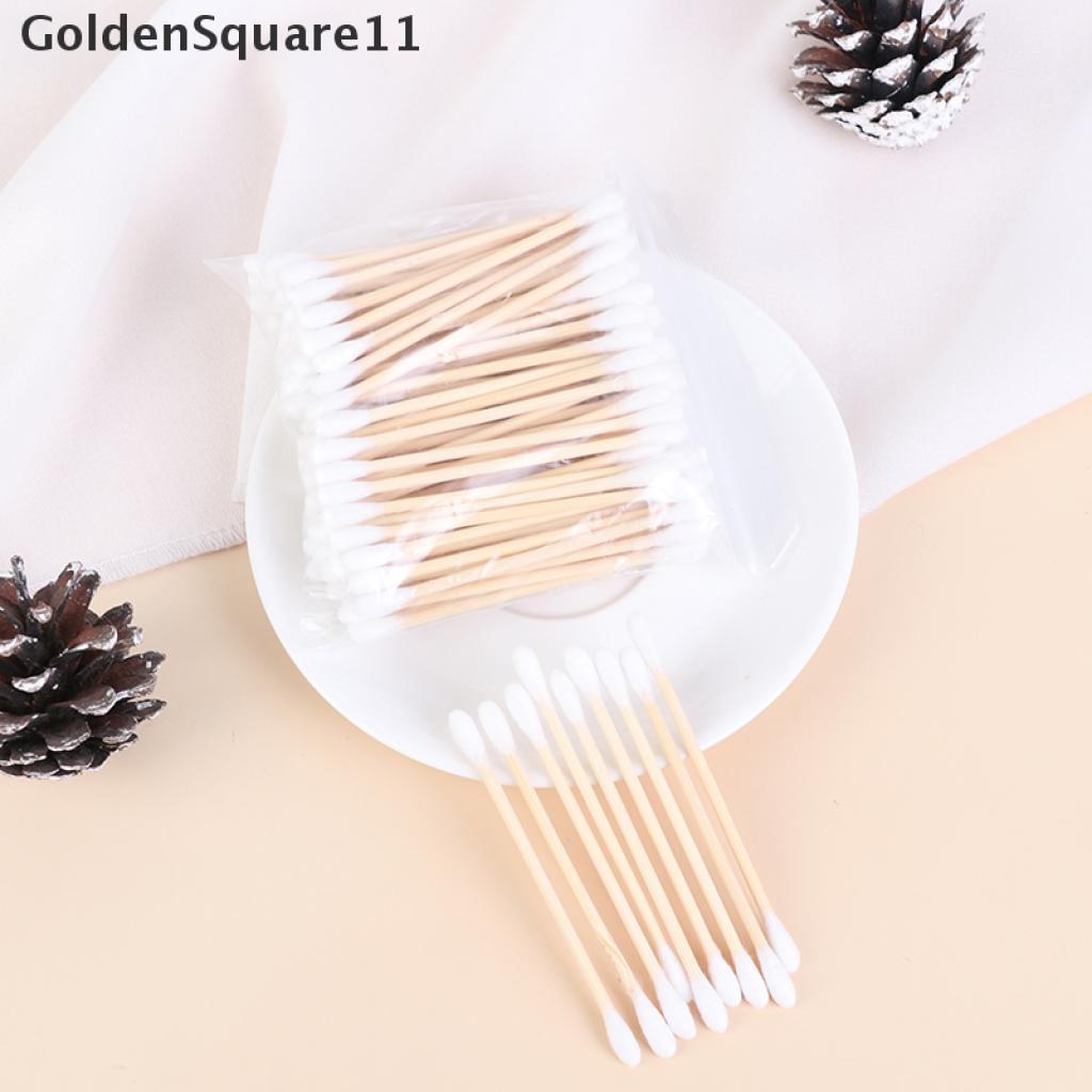 Set 100 Tăm Bông Cotton Hai Đầu Dùng Một Lần Trang Điểm