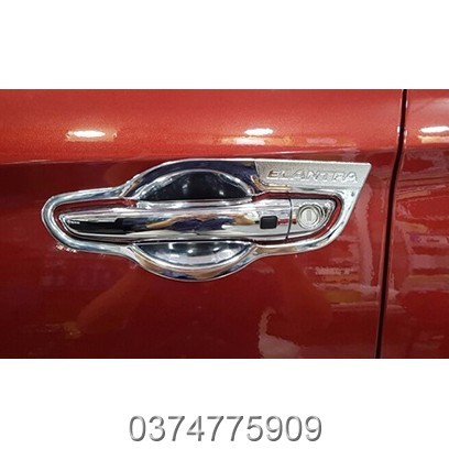 Ốp hõm, tay cửa Elantra 2016- 2019 chống xước, mạ crom sang trọng