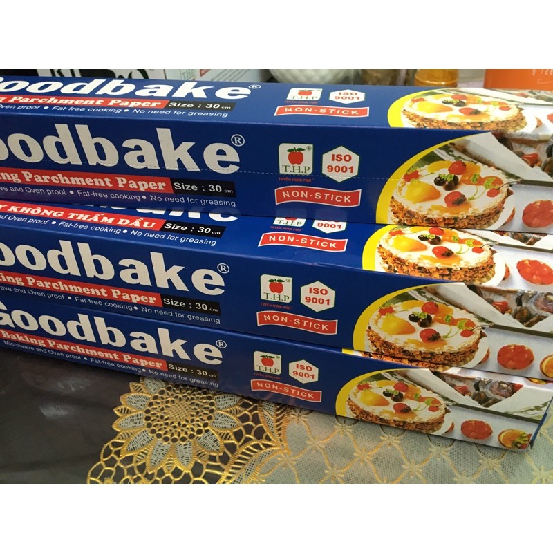 Giấy nến nướng bánh không thấm dầu Goodbake dùng để lót nướng bánh, dùng tốt cho nồi chiên không dầu