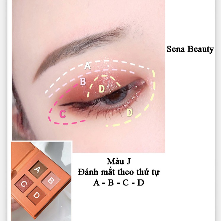 Bảng Phấn Mắt Nhũ Lì 4 Ô Ruhuatuo Quân Bài | BigBuy360 - bigbuy360.vn