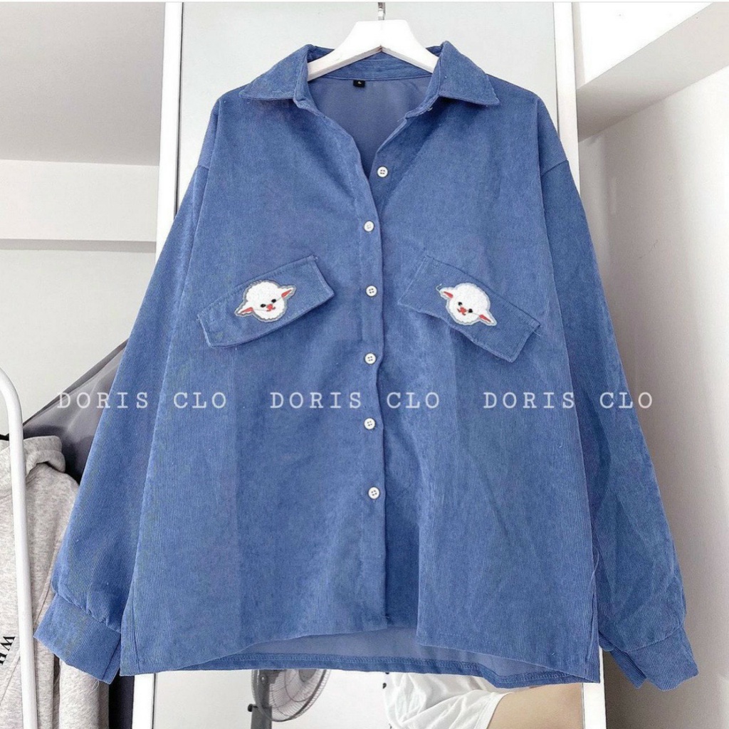 Sơ mi nhung tăm dáng rộng, áo khoác nhung tăm ulzzang ( ảnh thật / có sẵn ) CÓ UP VIDEO HÀNG THẬT Summersweater | BigBuy360 - bigbuy360.vn