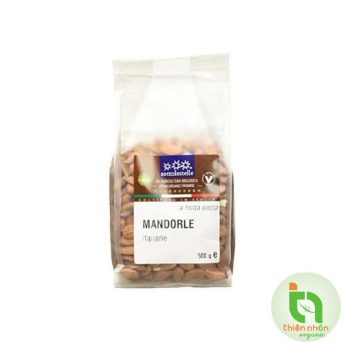 Hạt hạnh nhân hữu cơ  đã tách vỏ hạt 500gr Sottolestelle 500g