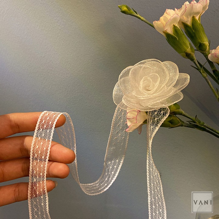 Vòng Tay Choker Hoa Ren Trắng - Vani Store [PKTT0011]