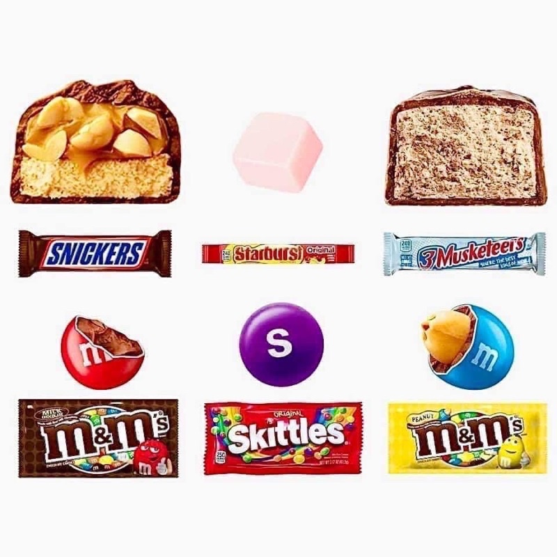 [DATE 2022] SOCOLA M&amp;M VARIETY PACK 30 FULL SIZE PACKS 5 LOẠI KẸO SNICKER TWIX MILKY WAY M&amp;M