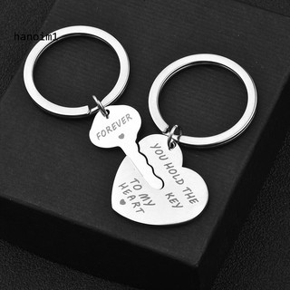 Set 2 Móc Khóa Ghép Hình Trái Tim Lãng Mạn Cho Cặp Đôi H1N1