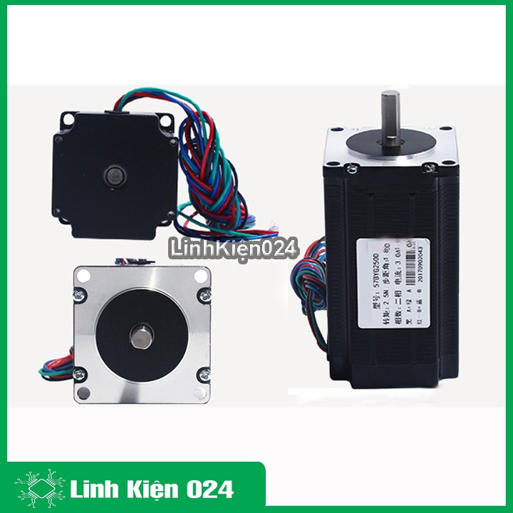 Động Cơ Bước 57BYG250D 1.8 Độ 2.5Nm 2.8A