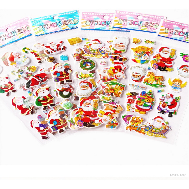 Miếng dán 3D hình ông già Noel dễ thương cho bé