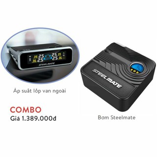 COMBO STEELMATE (Áp suất lốp & Bơm tự động) - CHÍNH HÃNG - BẢO HÀNH 12 THÁNG