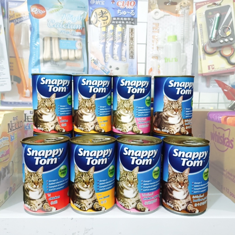 Pate Snappy Tom 400g Thức Ăn Ướt Dành cho Mèo Lớn Đủ 4 Vị Thơm Ngon Tiết Kiệm Dạng Lon Dễ Mở - Bobo Pet Shop Hà Nội