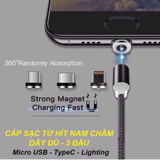 [FREESHIP] Dây cáp sạc nam châm có sạc nhanh