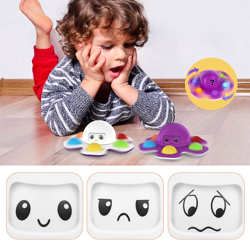 Đồ Chơi Con Quay Hình Bạch Tuộc Kèm Pop it