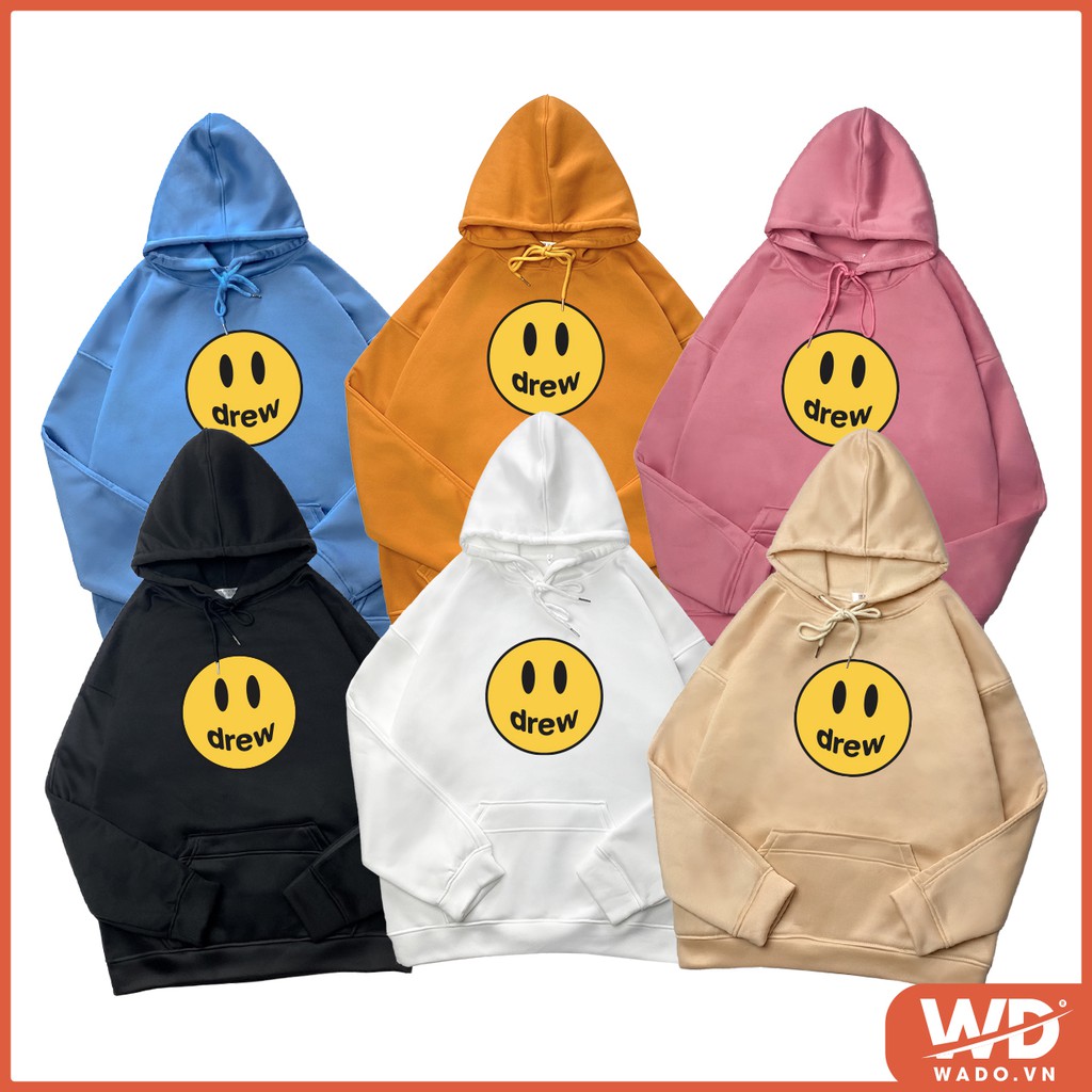 Áo hoodie DREW HOUSE Wado mùa thu đông dáng unisex form rộng oversize chất nỉ bông