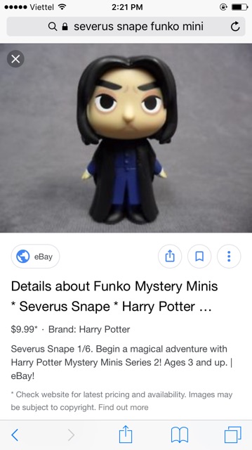 Mô hình funko mysteries mini Severus Snape phim Harry potter