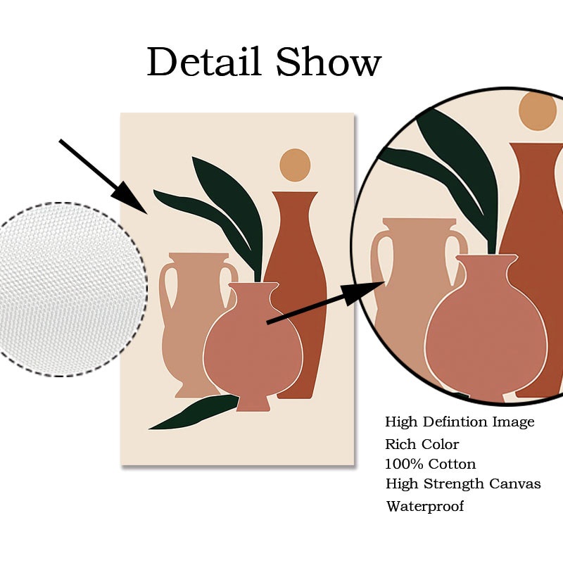 Thời Trang Tranh Vải Bạt Treo Tường In Hình Cô Gái Và Lá Cây Phong Cách Bắc Âu Trang Trí Phòng Khách