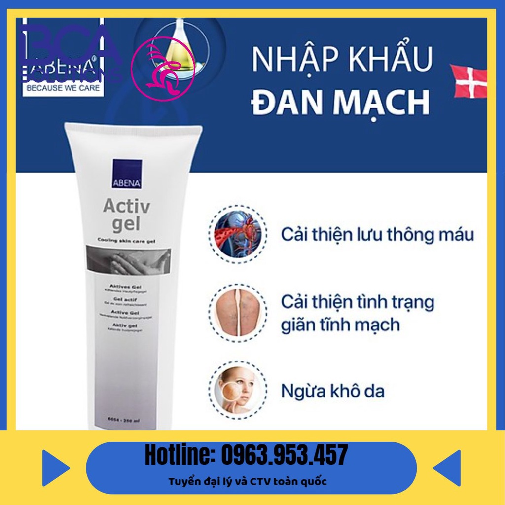 Gel xoa bóp Abena ActivGel 250ml Cải thiện lưu thông máu ngăn ngừa khô da