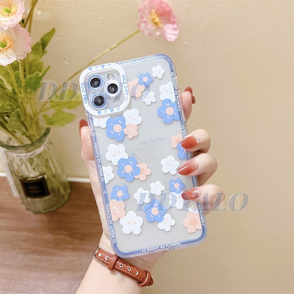 Ốp Điện Thoại TPU Mềm Trong Suốt Hình Hoa Cho OPPO A96 A95 A55 A76 A16 A15 A54 A15 A74 A5S A12 A7 A3S A31 A37 A53 A92 A52 F11 Reno 7 5F 4F