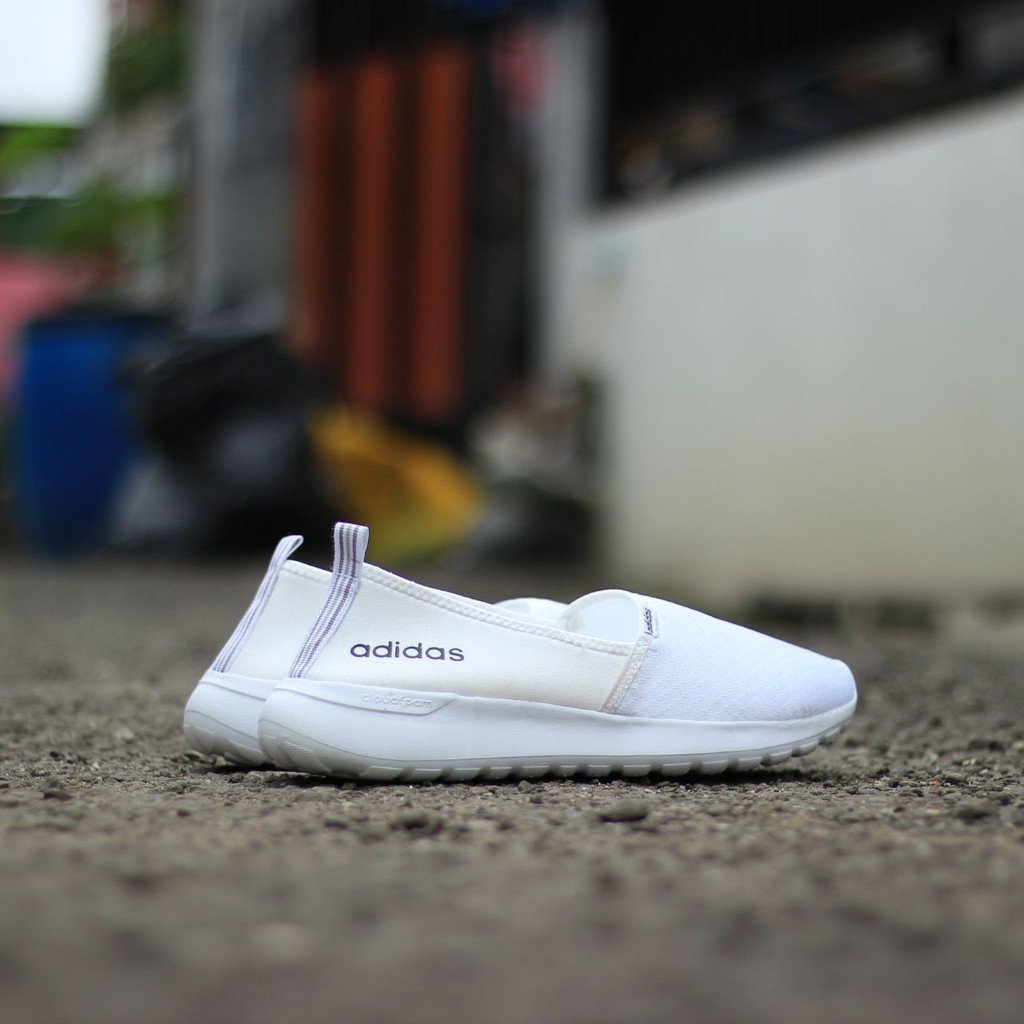 Giày Lười Adidas Original Cloudfoam Neo Lite Racer Màu Trắng Trẻ Trung Năng Động