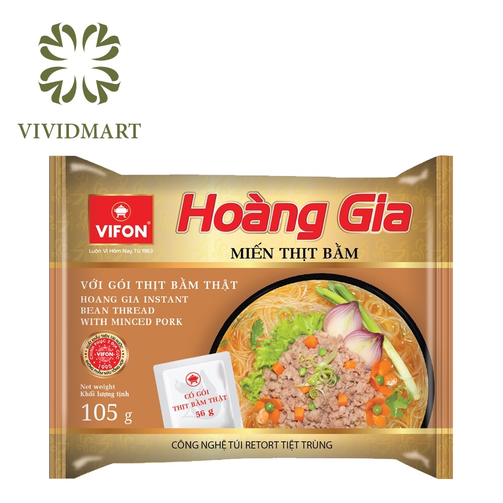 [Gói] MIẾN VIFON HOÀNG GIA 02 VỊ: MIẾN CUA, MIẾN THỊT BẰM – GÓI 105g - VIFON | BigBuy360 - bigbuy360.vn