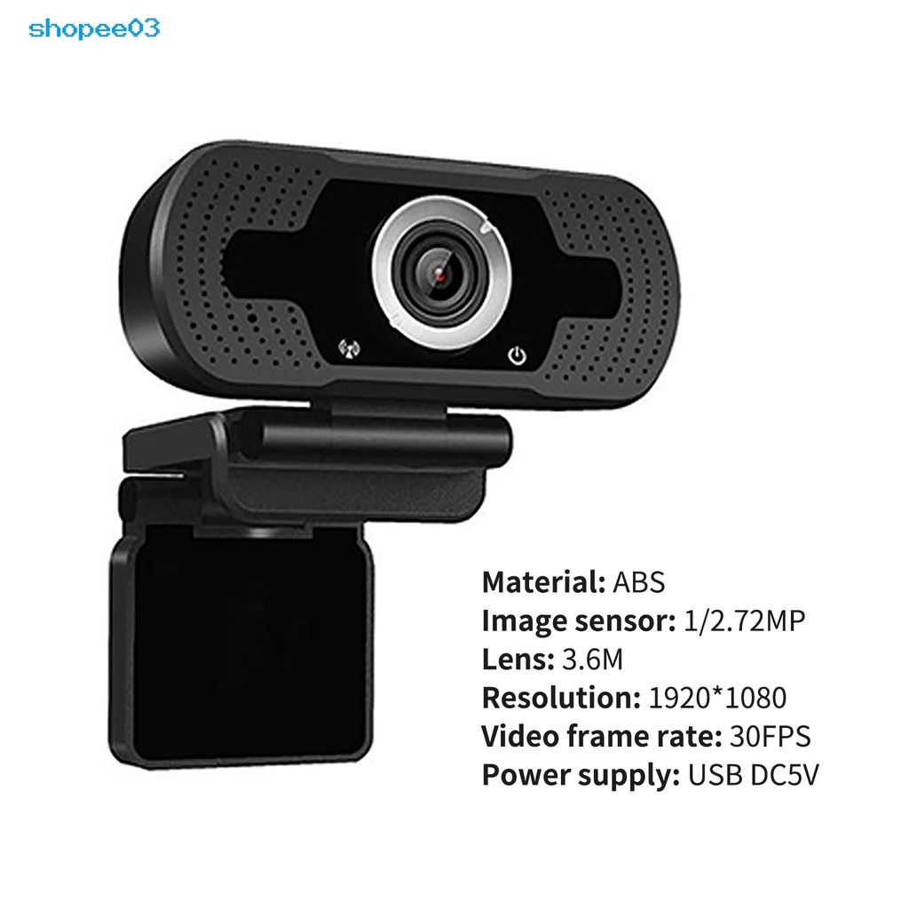 Webcam kỹ thuật số độ phân giải cao 1080P có thể xoay giảm tiếng ồn dùng cho phát sóng trực tiếp | BigBuy360 - bigbuy360.vn