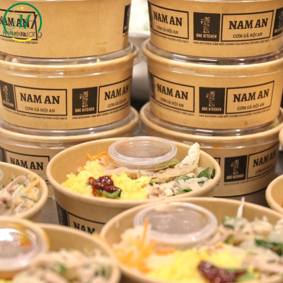 100 Tô Giấy Kraft 1000ml Nắp PET  Chịu Nhiệt - Nước!