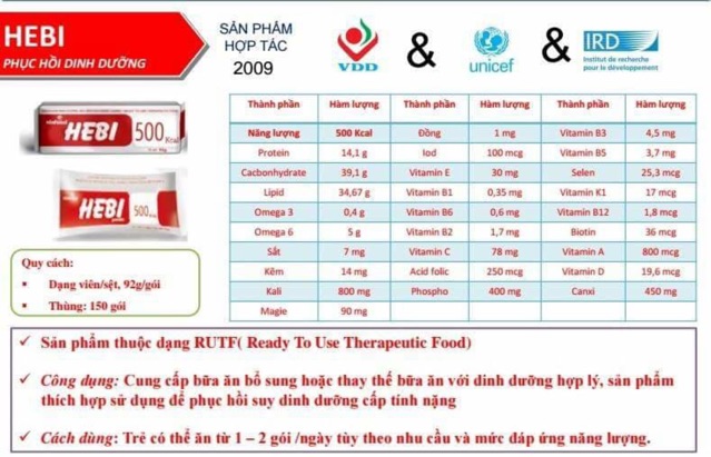 10 bánh dinh dưỡng cao năng lượng Hebi viện dinh dưỡng Quốc Gia