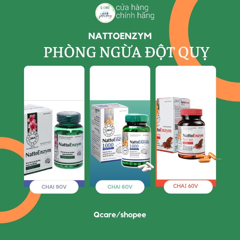 Viên uống Natto enzym giảm đột quỵ chống đông máu tăng tuần hoàn não