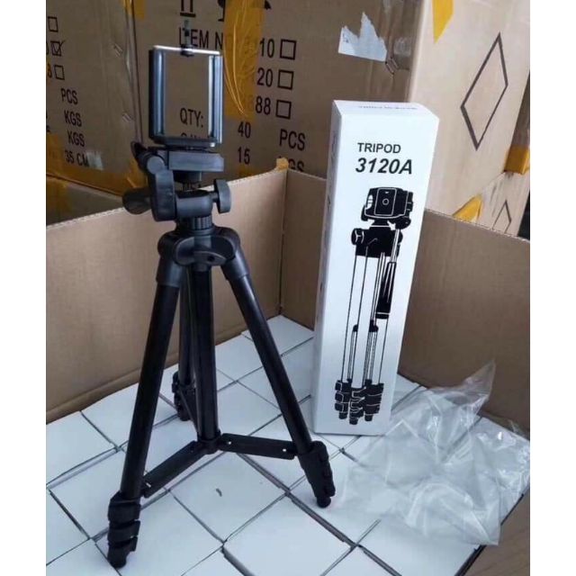 Gậy chụp ảnh, giá đỡ điện thoại, cây TRIPOD livestream tự sướng 3 chân 3120A