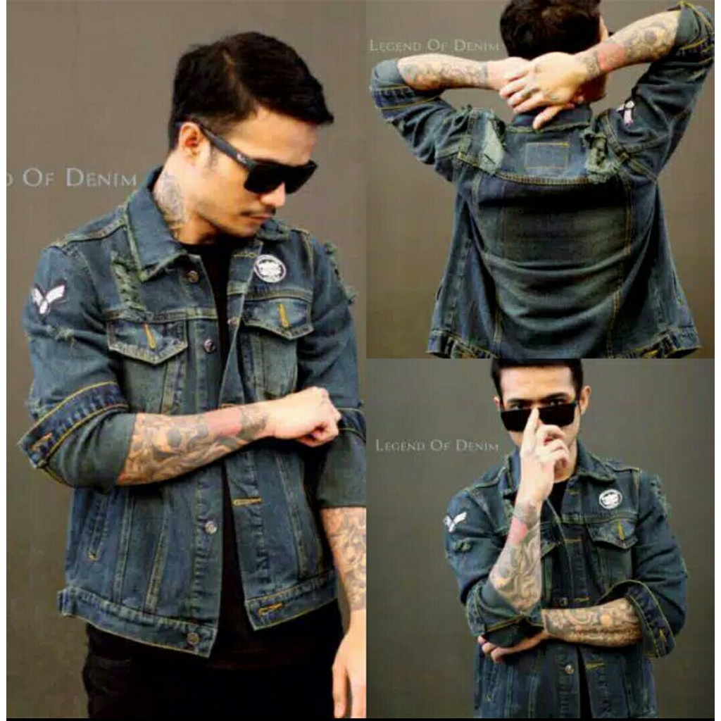 Huyền Thoại Của Denim TM | Áo Khoác Jean Rách Lodtm | Sandwash Áo Khoác Jean Dòng Sandwash Dạng Xịt Chính Hãng Distro Chính Hãng Làm Quà Tặ