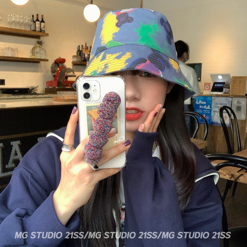 Mũ Tai Bèo MG STUDIO Họa Tiết Graffiti Gấu Hoạt Hình Thời Trang