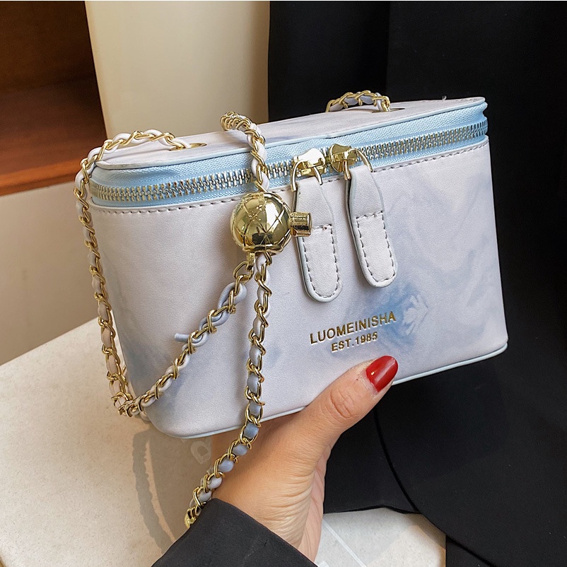 Túi Đeo JASMIN NOIR Chéo Da PU Phối Dây Xích Thời Trang Nữ Sành Điệu