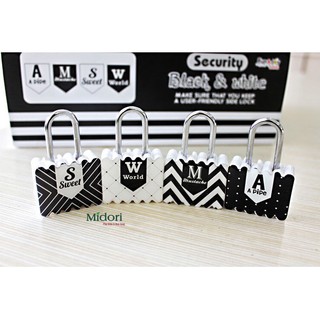 Ổ khóa mini đen trắng